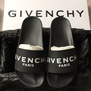 Givenchy black logo pool slides sz IT 35
